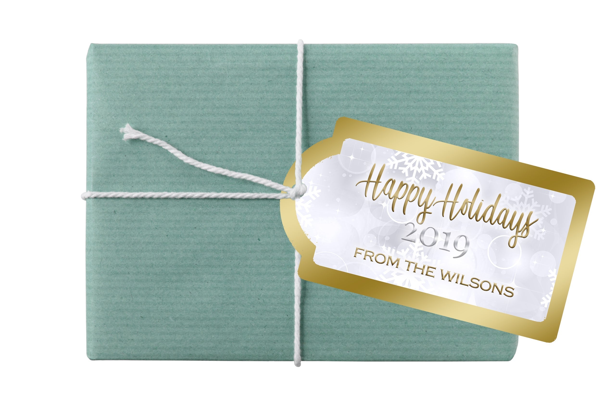 Festive Winter Holiday Custom Gift Tags & Christmas Party Favor Hang Tags