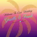 Palm Tree Custom Wedding Labels & Tropical Beach Destination Guest Welcome Stickers