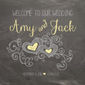 Rustic Chalkboard Wedding Welcome Bag Labels & Gable Box Stickers
