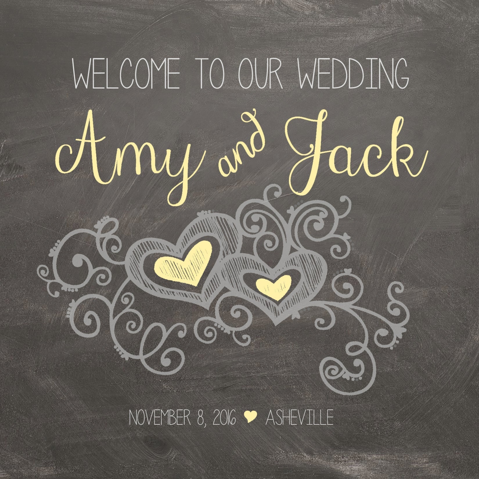 Rustic Chalkboard Wedding Welcome Bag Labels & Gable Box Stickers