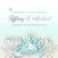 Silver Teal Sea Coral Custom Wedding Labels & Tropical Beach Destination Guest Welcome Stickers