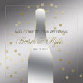 Custom Silver and Gold Metallic Wedding Welcome Bag Labels & Gable Box Stickers