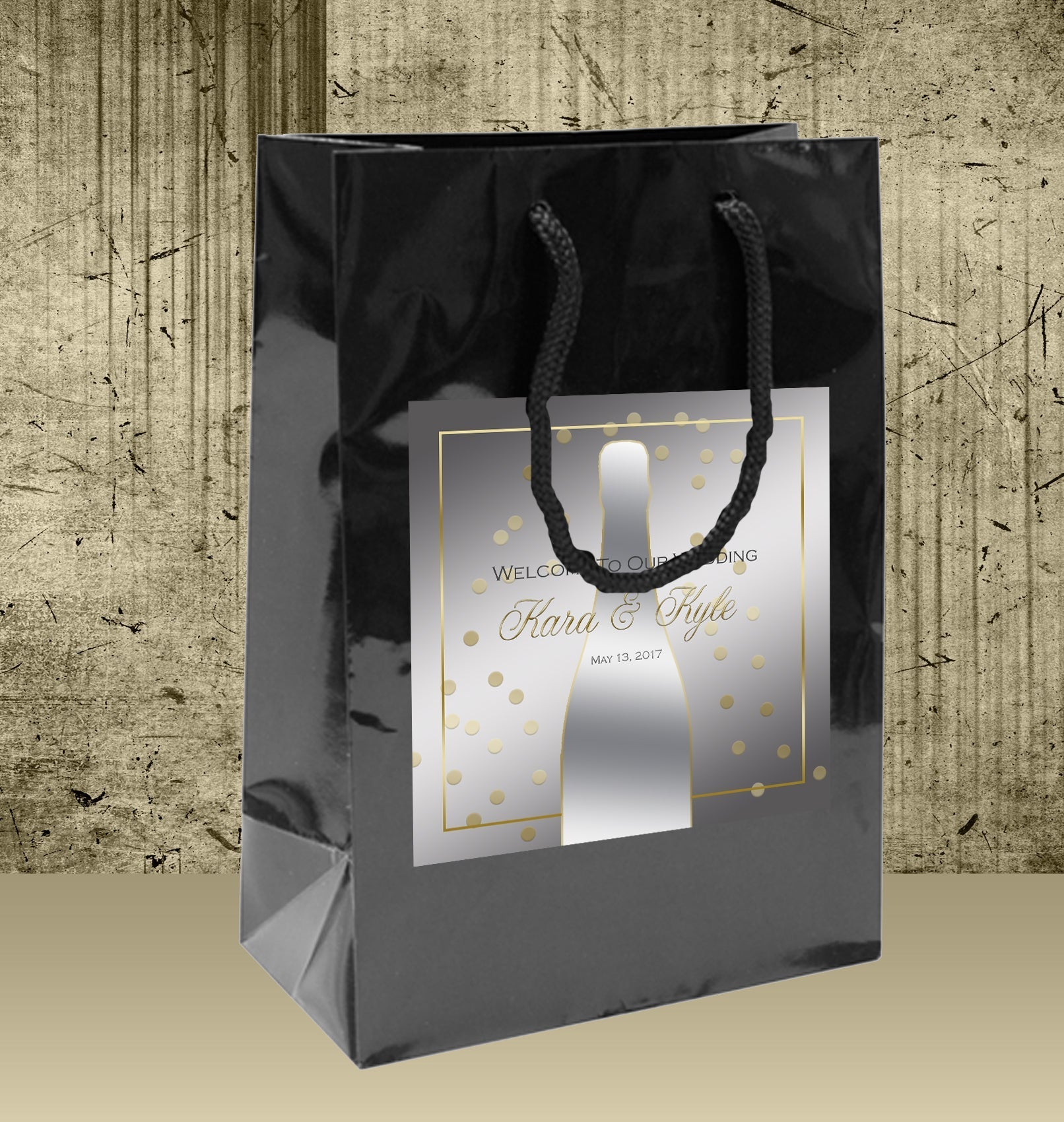 Gold & Silver Wedding Welcome Bag for Hotel Guest Gifts