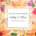 Summer Wedding Floral Welcome Bag Labels & Gable Box Stickers