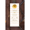 Broad Blush Stripe Custom Wedding Door Hanger & Preppy Hotel Guest Do Not Disturb Signs
